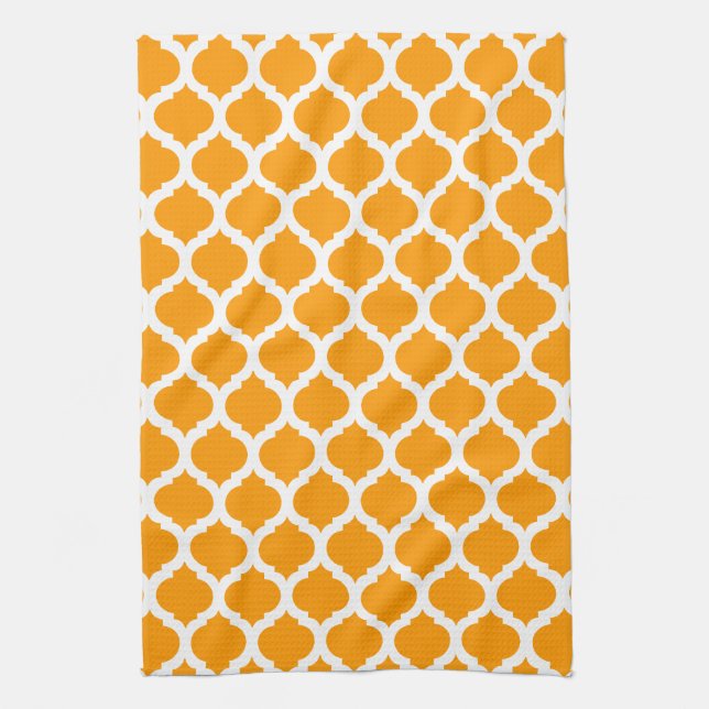 Gold & White Moroccan Kitchen Towel (Vertical)
