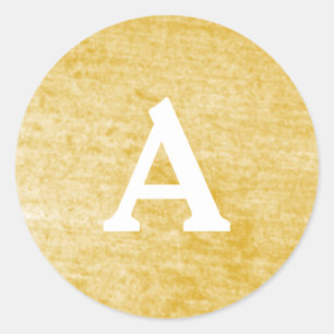 Gold & White Personalized Monogram Envelope Seal