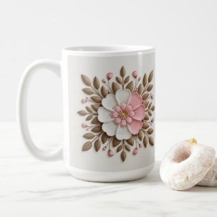 Gold White Pink Classic White Mug