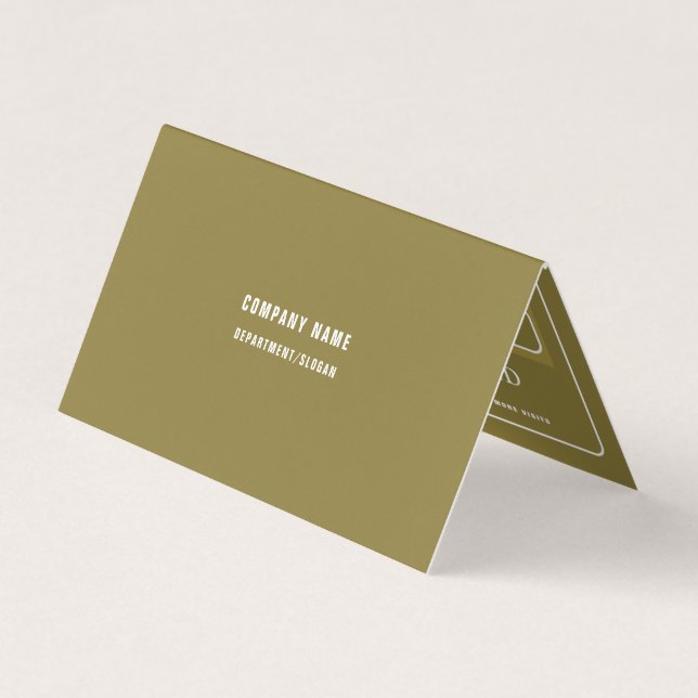 Gold & White Professional Icon Double Loyalty Business Card (Front)