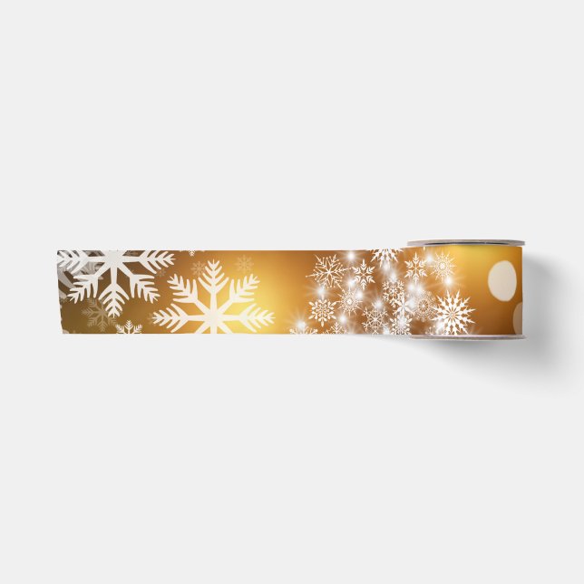  Gold White   Satin Ribbon (Front)