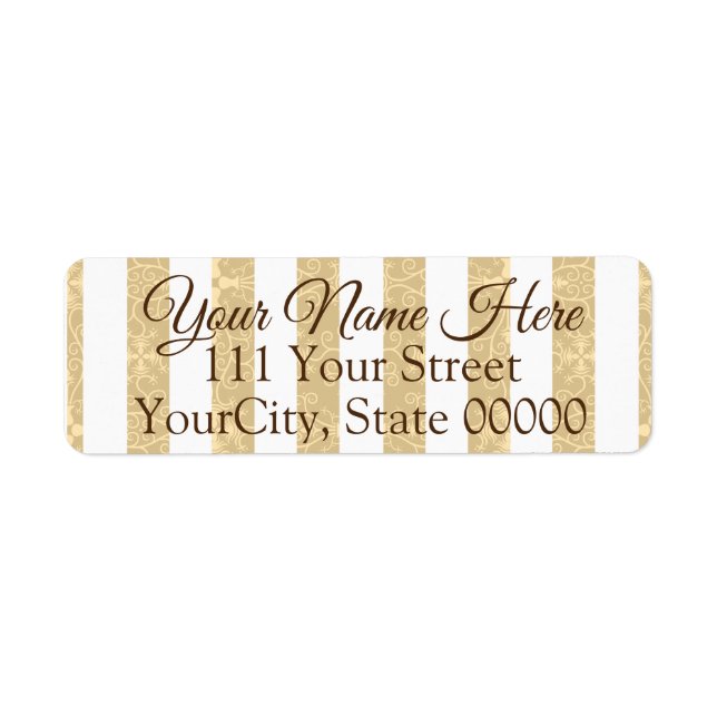 Gold & White Stripes Elegant (Front)