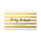Gold White Stripes Pattern Business Card