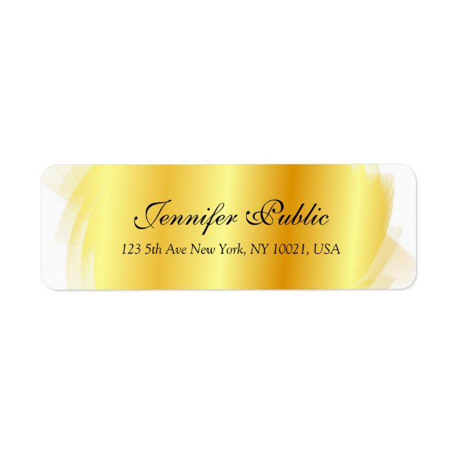 Gold White Typography Script Elegant Template (Front)