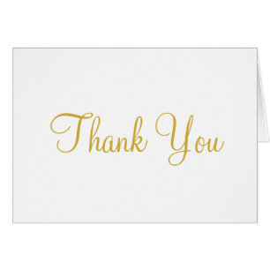 Gold White Wedding Thank You
