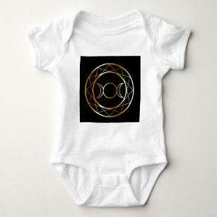 Gold Wiccan symbol Triple Goddess Baby Bodysuit