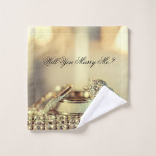 Gold Will You Marry Me Parties scintillant Proposi