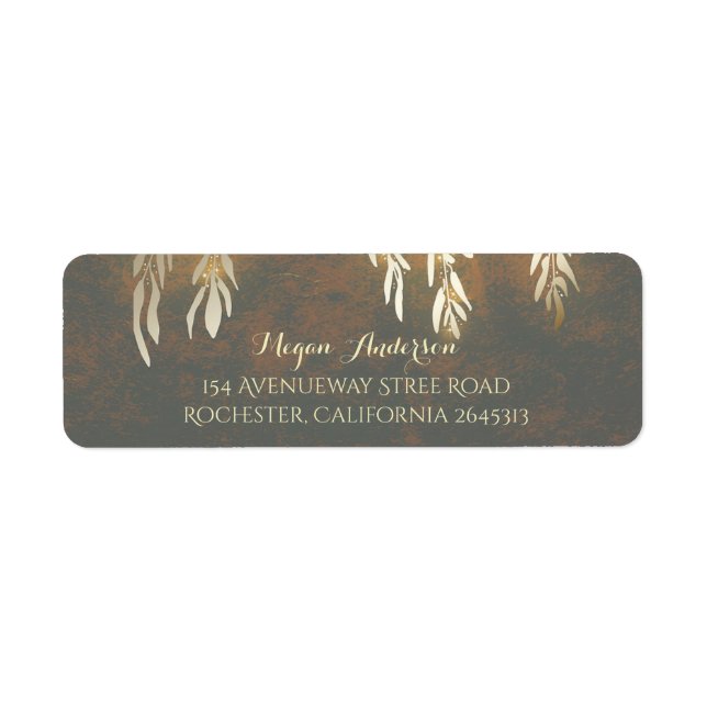 Gold Willow Tree Branches Wedding (Front)