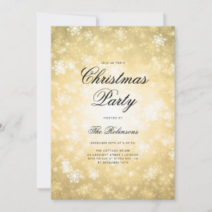 Gold Winter Holiday Invite Program & Menu