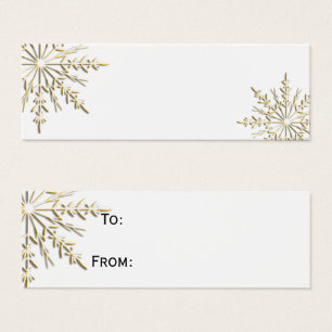 Gold Winter Snowflake Gift Tags