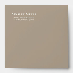 Gold With Return Address Envelope