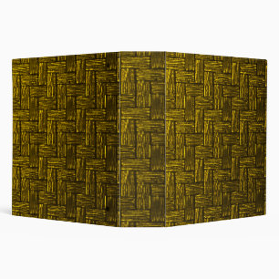 Gold Wood Grain 3-Ring Binder 2” Thick