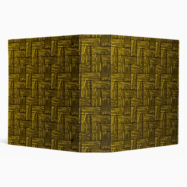 Gold Wood Grain 3-Ring Binder 2” Thick (Background)