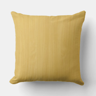 Gold Wood Grain Texture Throw Pillow