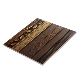 Gold Wood Popular Art Lamperia Collection Tile