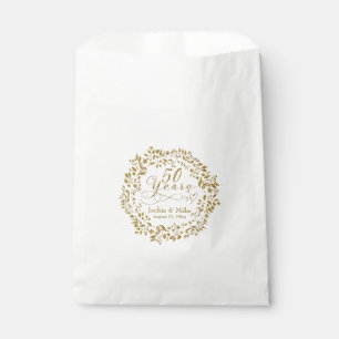 Gold Wreath 50 Years 50th Wedding Anniversary Favour Bag