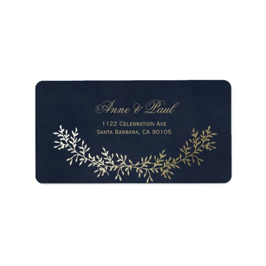 Gold wreath Address Labels