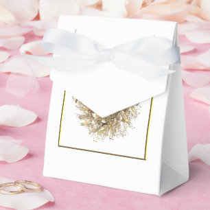 Gold Wreath Merry Christmas Favour Box