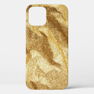 Gold wrinkled paper texture abstract background.go iPhone 12 case