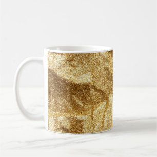 Gold wrinkled paper texture abstract background.go coffee mug