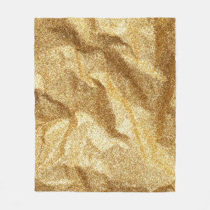 Gold wrinkled paper texture abstract background.go fleece blanket
