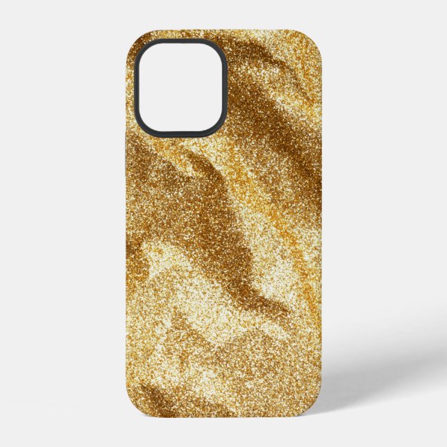 Gold wrinkled paper texture abstract background.go iPhone case (Back)