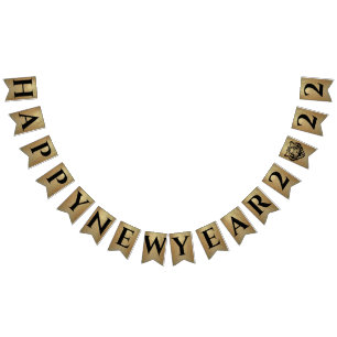 Gold Year of Tiger   Happy New Year 2022 Bunting Flags
