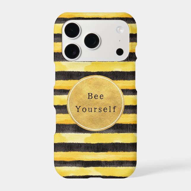 Gold Yellow Black Bee Stripes (Verso)