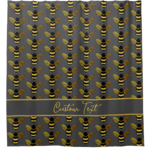 GOLD YELLOW BLACK BUMBLEBEE PATTERN BEE GRAY BROWn