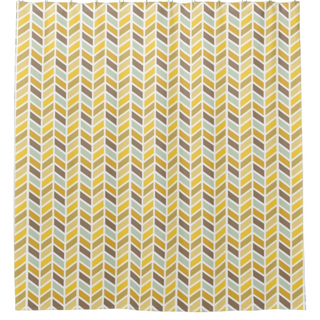 Gold, Yellow, Brown Herringbone Pattern Design (Front)