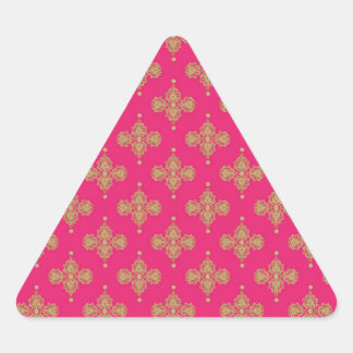 gold yellow pink magenta pattern background triangle sticker