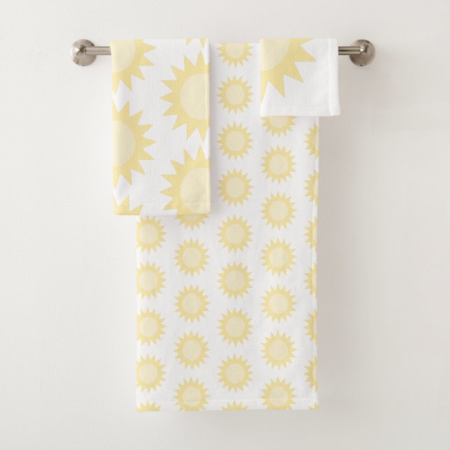 Gold Yellow Sun Bath Towel Set (Insitu)