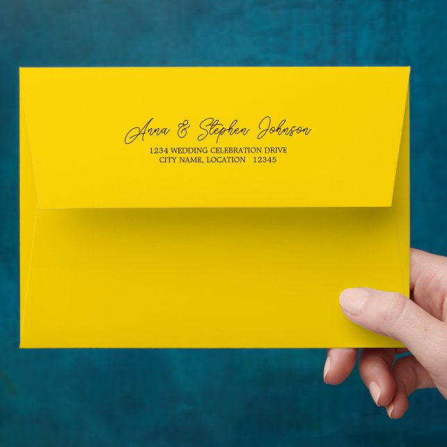 Gold Yellow with Return Address Envelope (Hand)