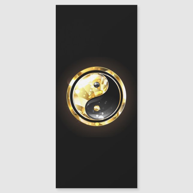 Gold Yin Yang on black (Front)