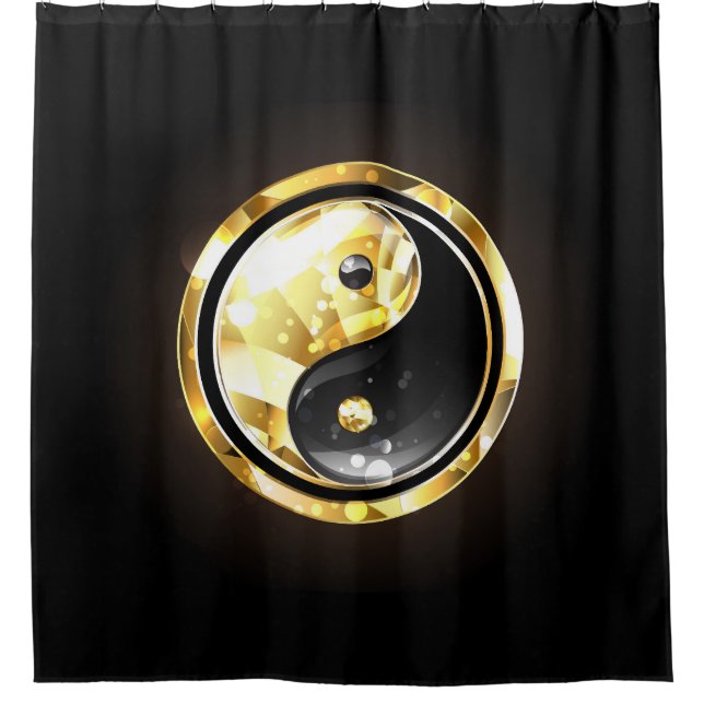 Gold Yin Yang on black (Front)