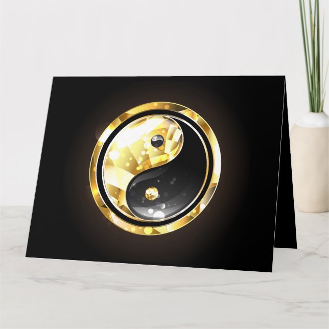 Gold Yin Yang on black Card (Front)