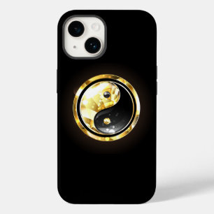 Gold Yin Yang on black Case-Mate iPhone 14 Case