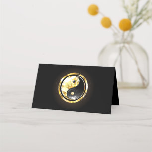 Gold Yin Yang on black Loyalty Card