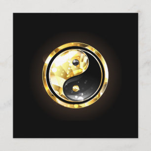 Gold Yin Yang on black Menu