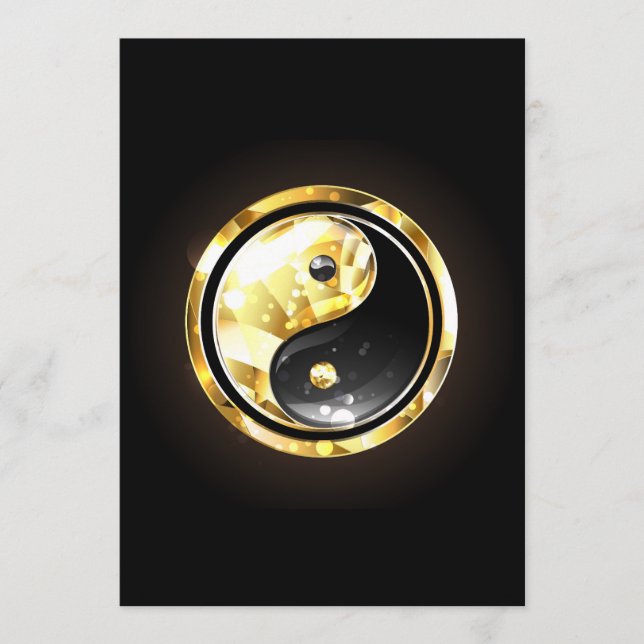 Gold Yin Yang on black Program (Front)