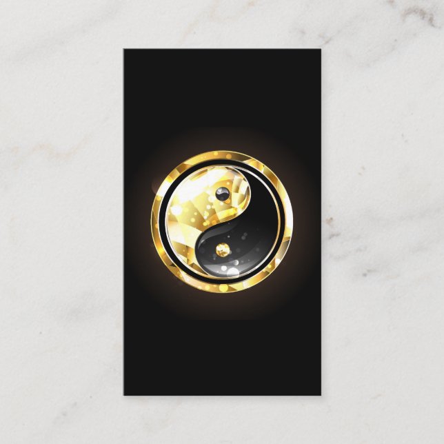 Gold Yin Yang on black Referral Card (Front)