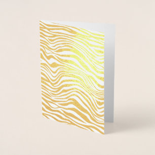 Gold Zebra Any Occasion Blank Card