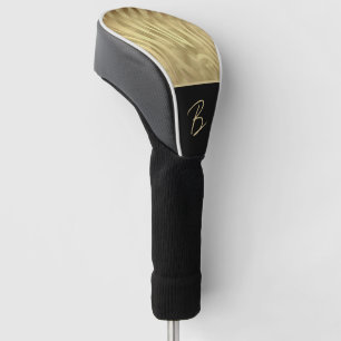 Gold Zebra Elegance Exotic Golden Print Golf Head Cover