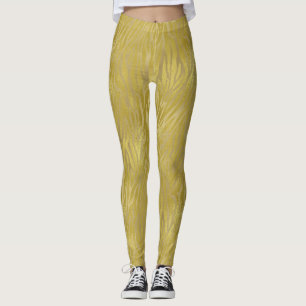 Gold Zebra Print Leggings