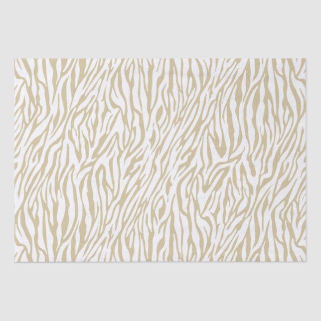 Gold Zebra Print Tissue Paper (Front)