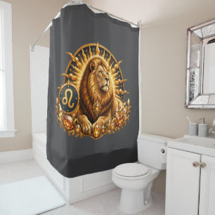 Gold Zodiac Sign Leo With Gemstones