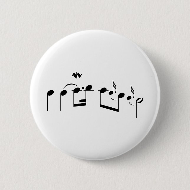 Goldberg Variations first measures Bach 2 Inch Round Button (Front)