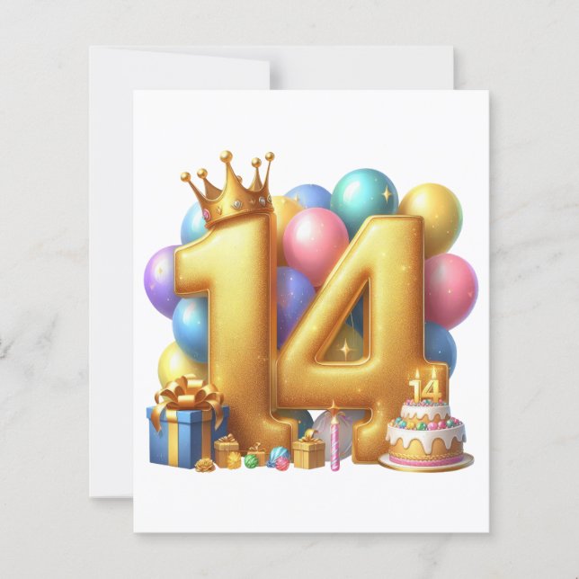 Golden 14th Birthday (Front)