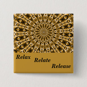 Golden_ 2 Inch Square Button