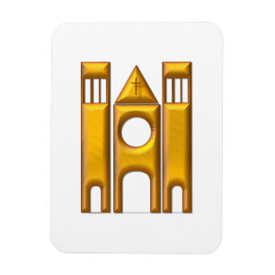 Golden "3-D" Cathedral 2 Magnet